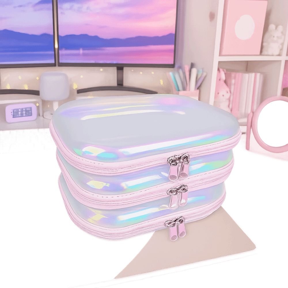 New Drawer Type Transparent Laser Storage Box Portable Multifunctional Blocks Toy Storage Bin Large Capacity Stack Combination Colorful Storage Bag Clothes Toys Storage