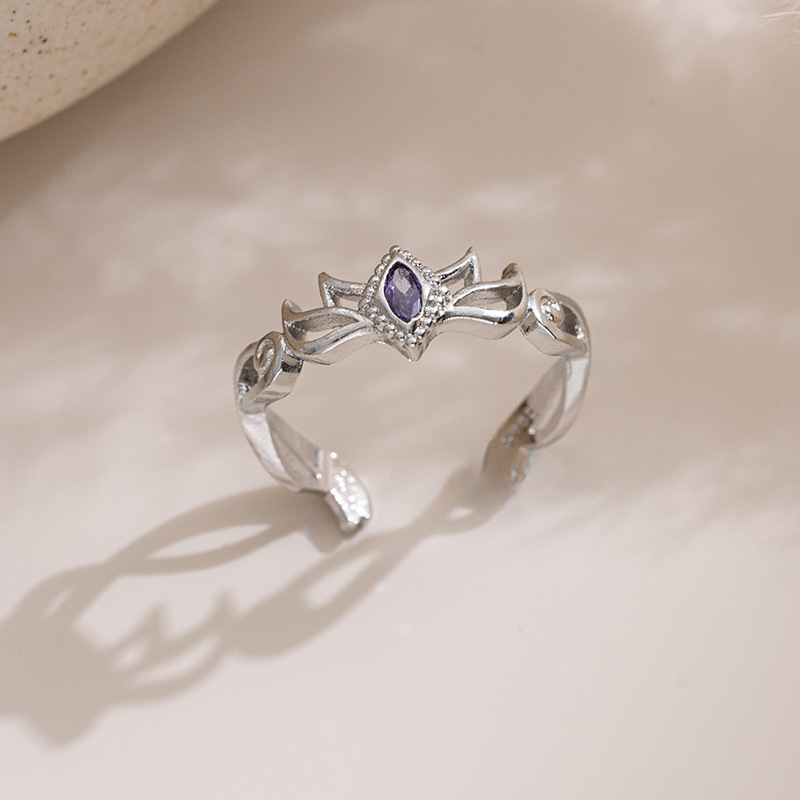 【I was hyped up】Designer Same Style Douluo Mainland Necklace Ghost Smart Cat Ring Men's and Women's Personalized Light Luxury Handsome Open Ring