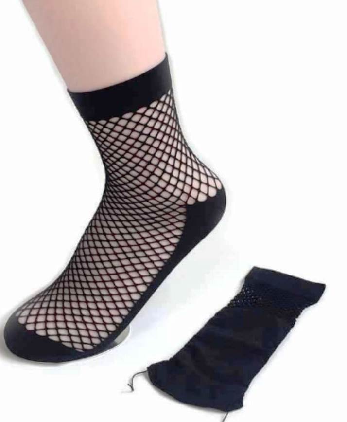 Black Fishnet Socks For Women - 1 Pair Suitable For All Season (Fashion Socks Best Gift For Girlfriend)
