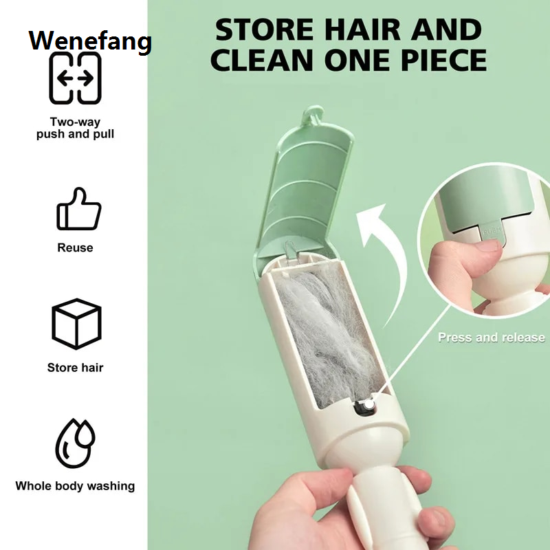 Wenefang transparent bag Pet Hair Remover Brush Removes Hairs Cat And Dogs Clothes Fluff Remover Brush Removes Pet Hairs Cat Hair Adhesive Brushes