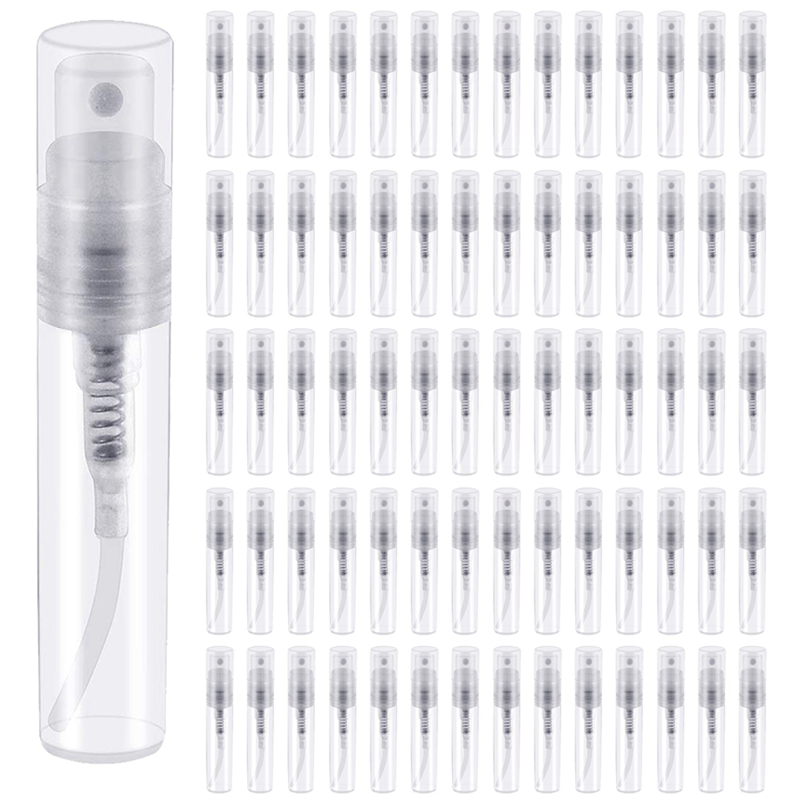 500 Pcs Disposable Perfume Atomizer, Clear Plastic Bottle Portable Fragrance Bottle - 3Ml