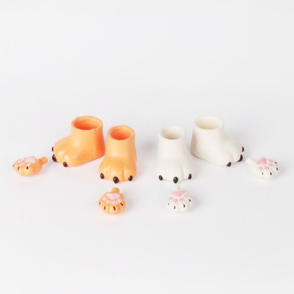 High Quality Animals Doll Shoes Cat's Paw Cute Doll Boots Changing Dressing Game Replacement Outfit Doll Hand Accessories For Ob11 Doll