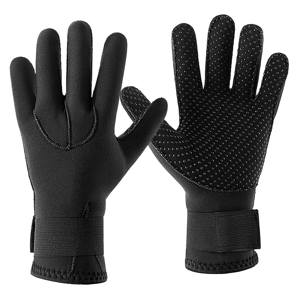 3MM Neoprene Wetsuit Gloves Warm Scuba Diving Gloves Winter Surfing Gloves Thermal Anti Slip Gloves for Spe-arfishing Swimming Rafting Kayaking Paddling