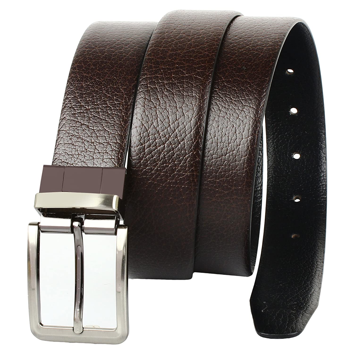 Men / Men's Simple Design Genuine Leather Formal Black & Brown Belt(Color-Black & Brown | tIalian Leather