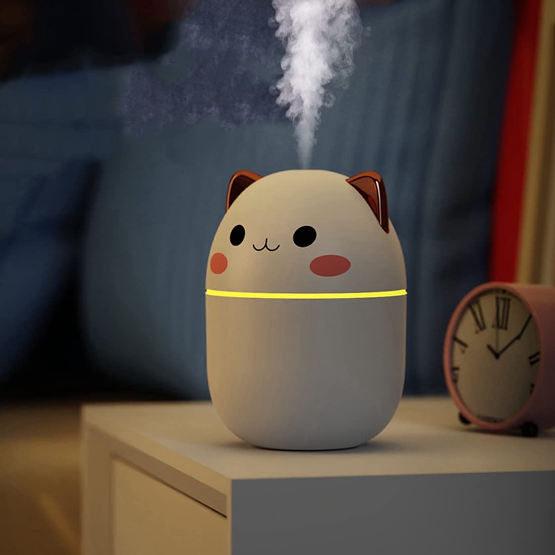 NepLiving Desktop Humidifier With Colorful Atmosphere Light 250ml Capacity Cool Mist Aroma Diffuser Home Bedroom Humidifier Purifier