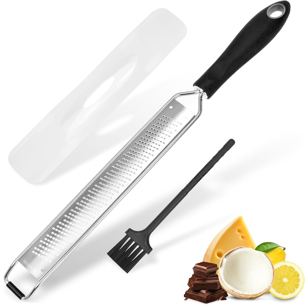 1pc Stainless Steel Wire Grater Plastic Anti Slip Handle Cheese Grater Garlic Fruit Grater Chocolate Lemon Grater Kitchen Gadget