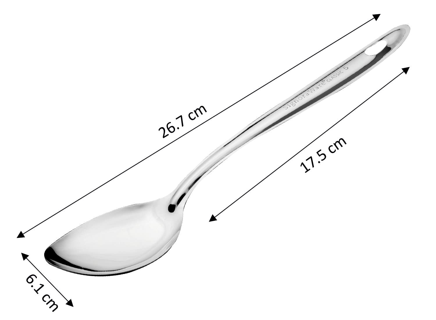 Signoraware Classic Stainless Steel Pan Spoon No.4 - 31cm | Kitchen Turner / Palpate for Frying & Sautéing - Code 7064