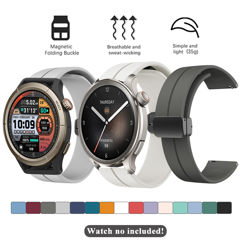 50% discount Magnetic Buckle Strap for Amazfit Balance Official Strap Replacement Watchband for Amazfit Cheetah Pro 47mm