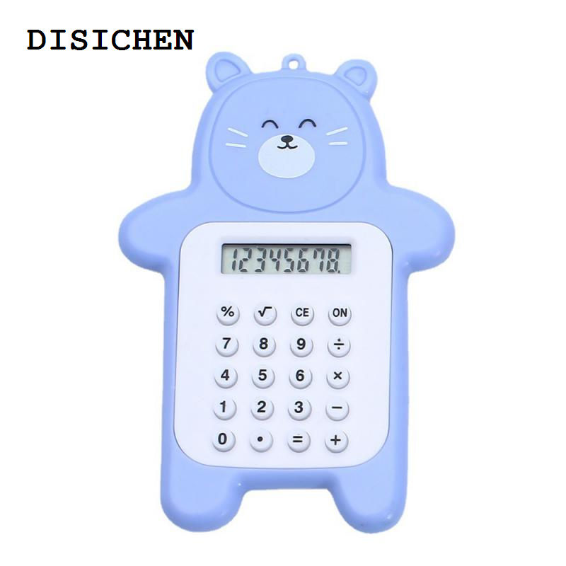 DISICHEN 1~8PCS Cartoon Cute Bear Calculator Korean Fashion Mini Portable Small Pupil Computer Office Electronics Supplies