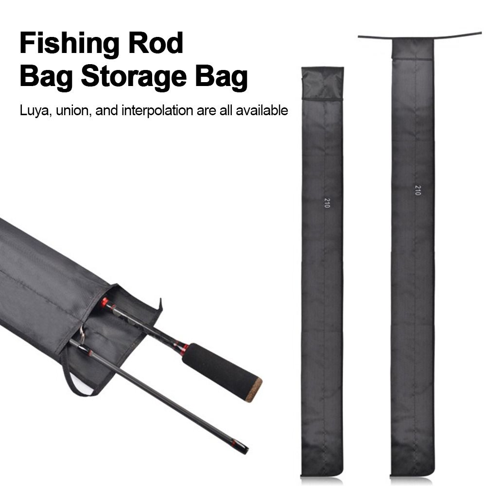 New Folding Fishing Rod Bag Multifunctional Double Grid Lure Rod Bag Portable Fishing Gear Accessories