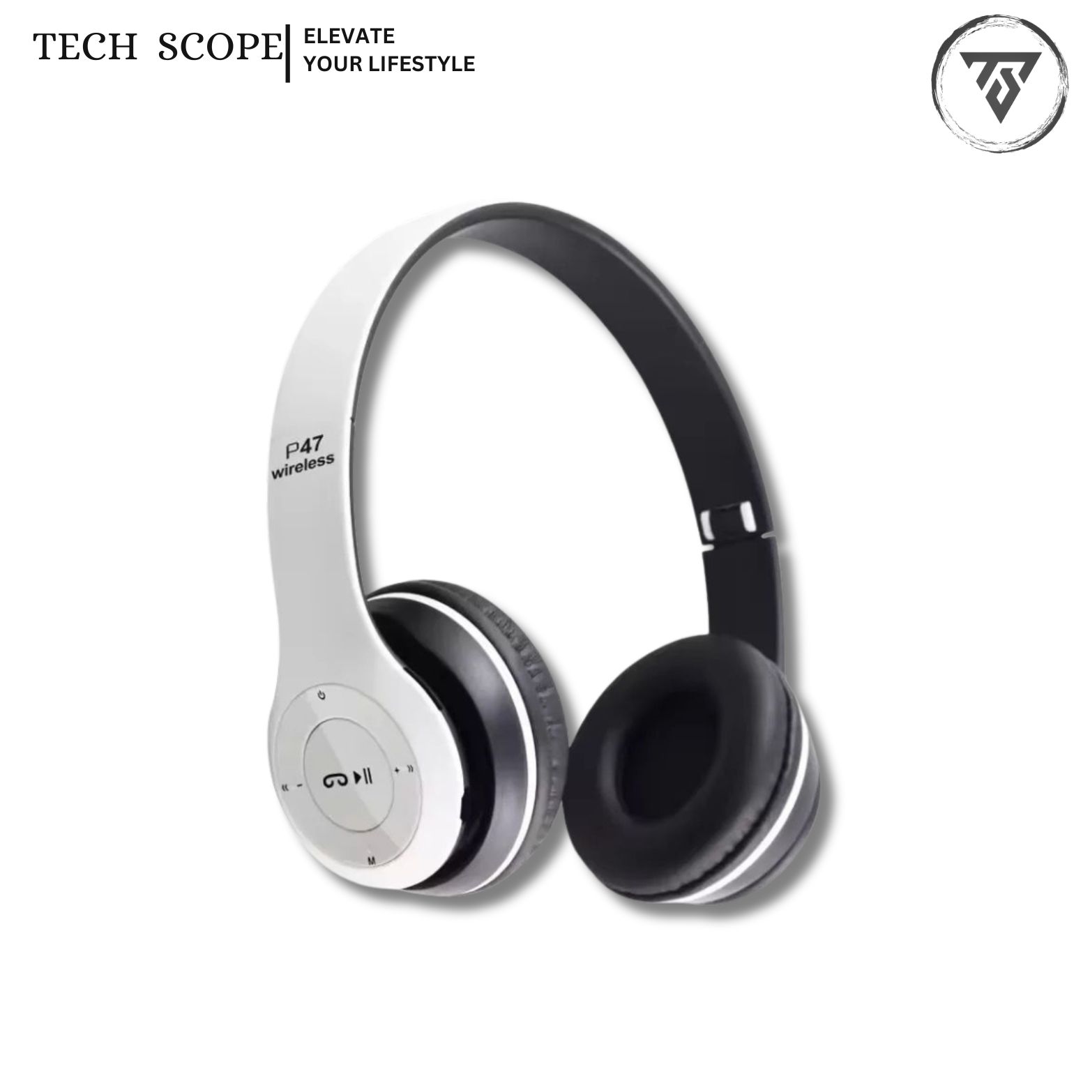 P47 Bluetooth Wireless Headphone with Mic High Bass Clear Sound Bluetooth