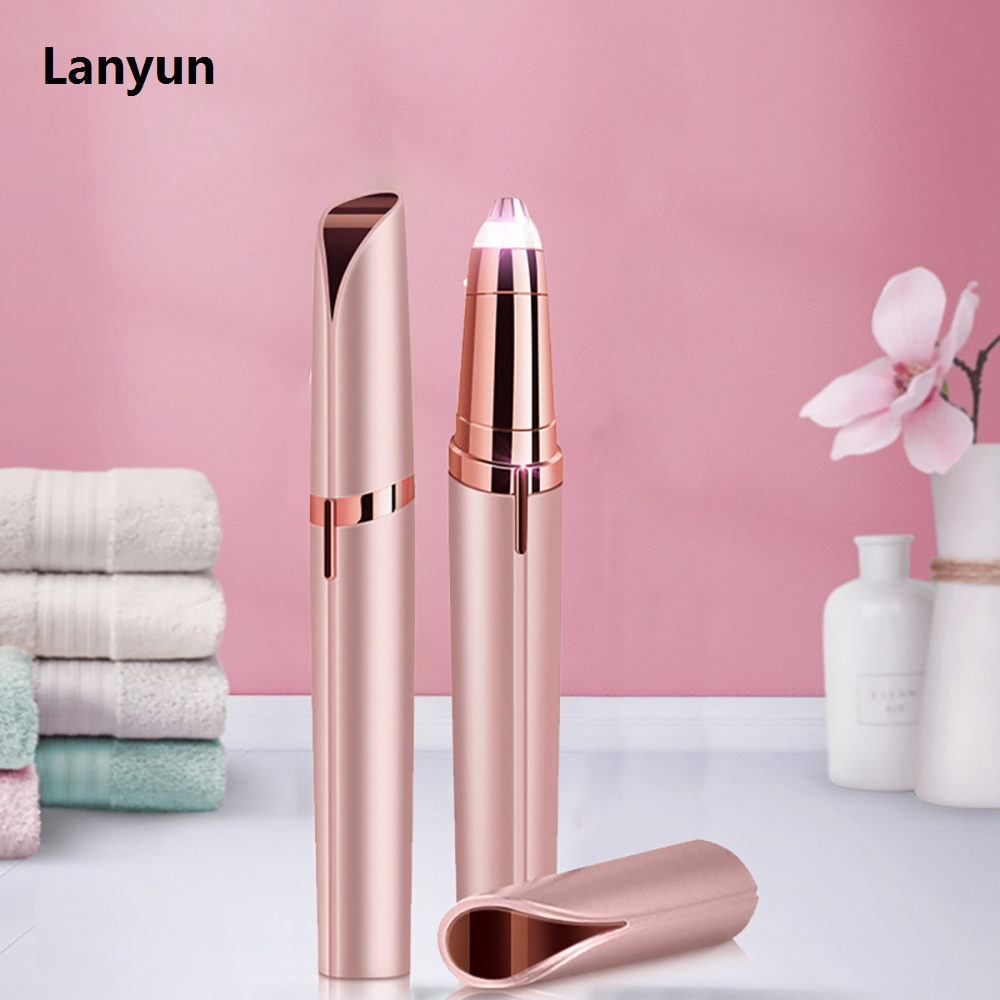 Lanyun 1PC Electric Eyebrow Trimmer Eyebrow Razor Portable Eyebrow Epilator 2025 New Facial Hair Remover Steel Painless Mini Shaper Beauty Tool