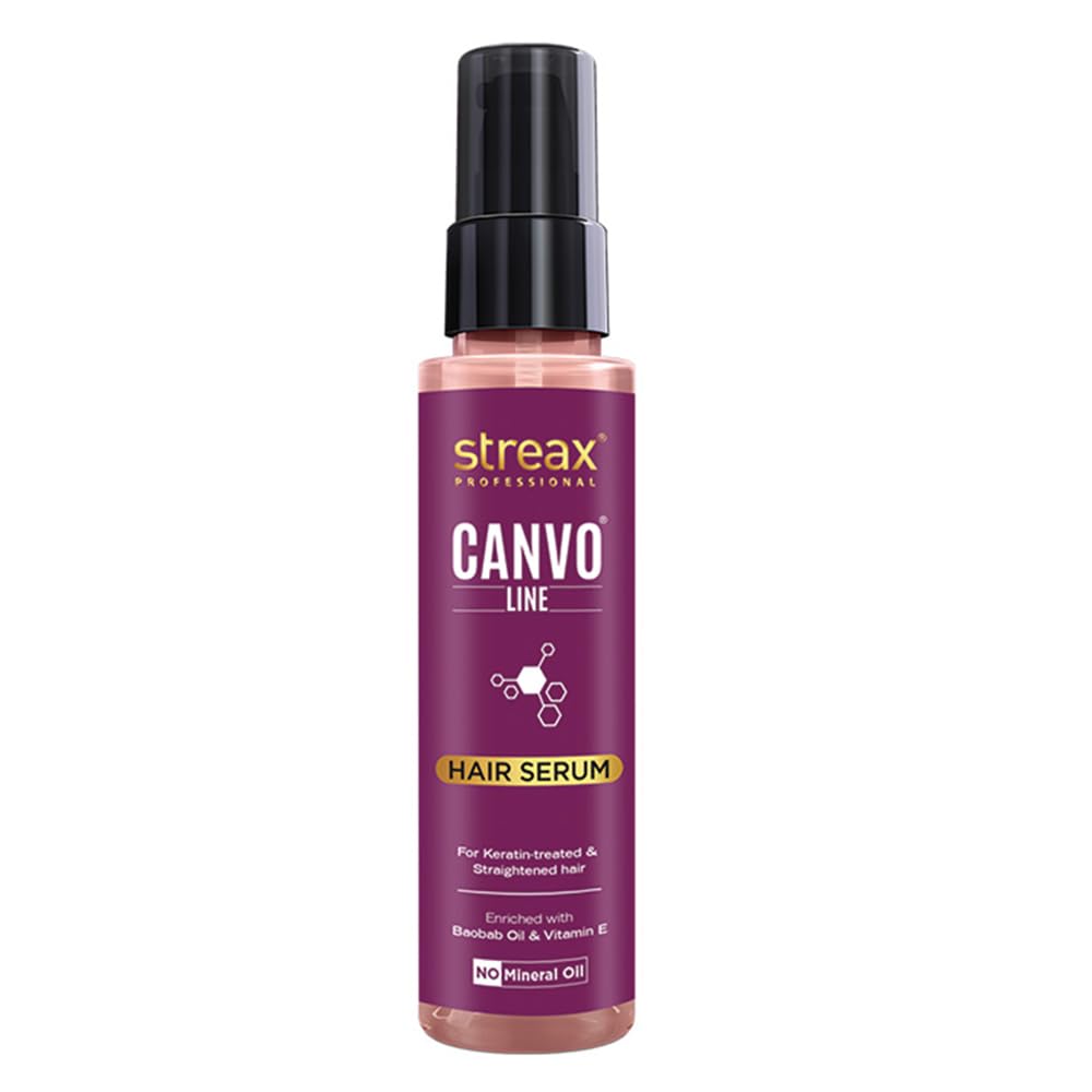 Streax Professional Canvoline Straightening Post Care Hair Serum with Baobab Oil - 100 ml