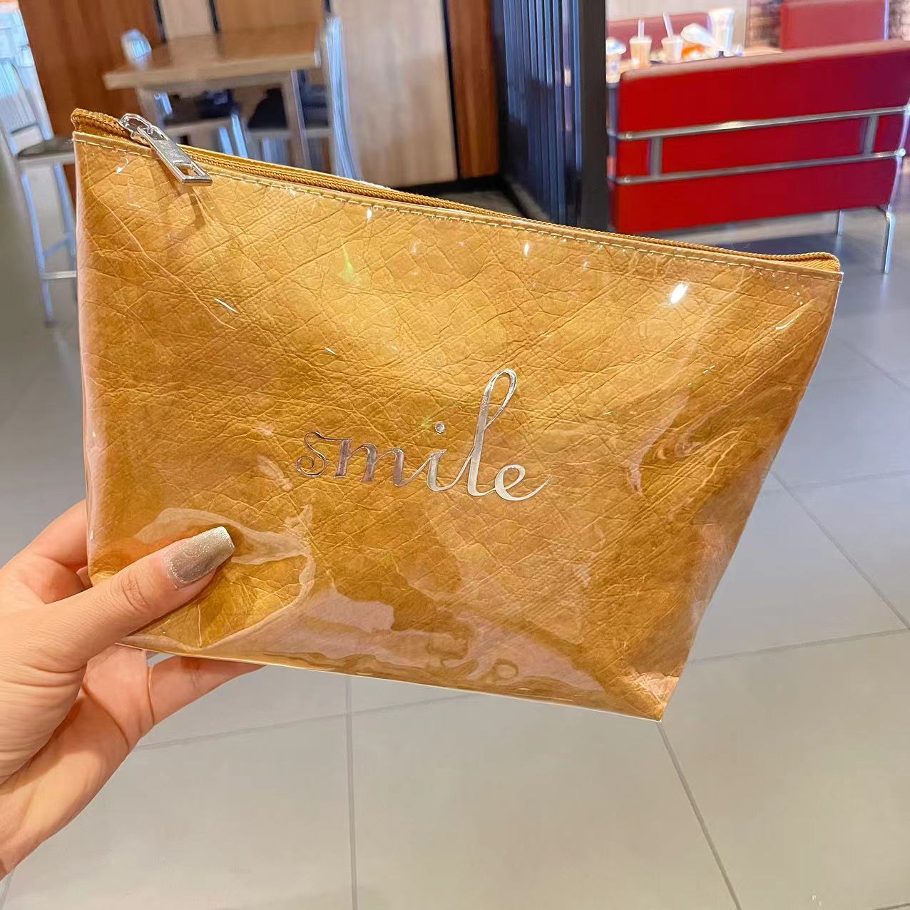 Transparent cosmetic bag small portable women's large capacity high-end ins style high-value toiletry bag waterproof storage bag