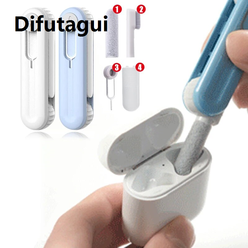 Difutagui multi cleaning pen 10 IN 1 Keyboard Cleaner Brush Kit Bluetooth Earphone Cleaning Pen for AirPods 1 2 3 Pro Headset Cleaning Tool Keycap PullerTool Sets