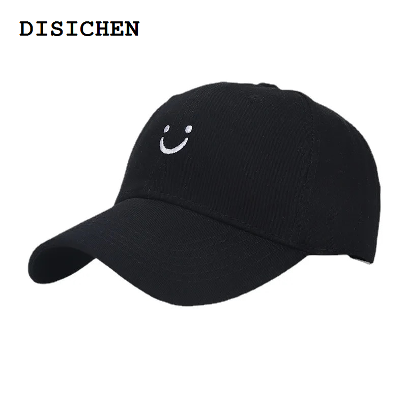 DISICHEN New style Smiley Face Trucker Hat Washed Dad Hat for Men Women Cute Baseball Caps Unstructured Smile Embroidered Hat