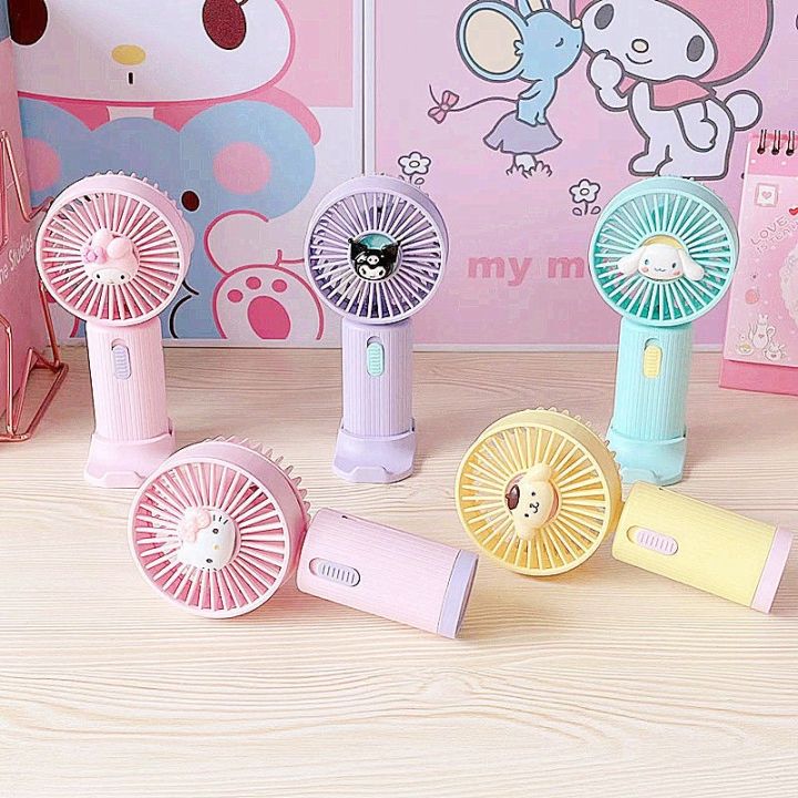 Portable Mini Handheld Small Fan USB Rechargeable Cute Cat Handy Fan With Stand