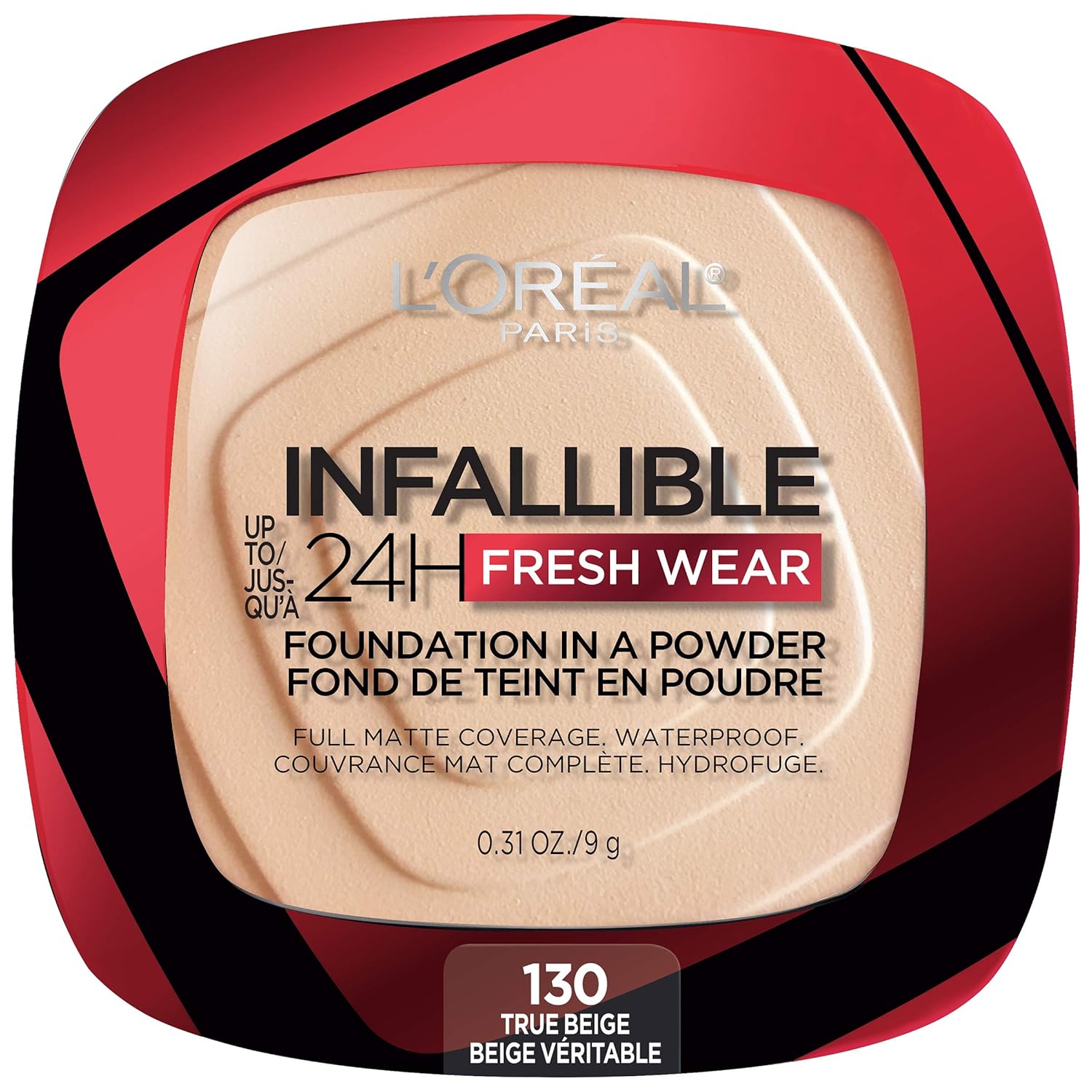 Loreal Paris Makeup Infallible Fresh Wear Foundation in a Powder, Up to 24H Wear, Waterproof, 0.31 oz.