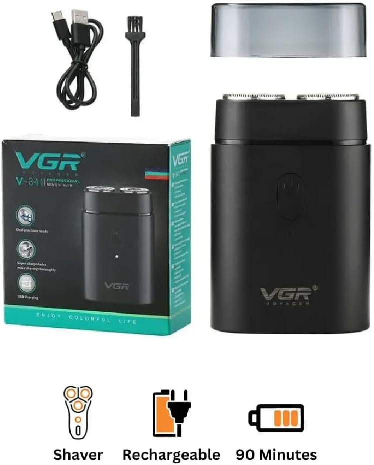 VGR V-341 Electric Shaver - Floating Beard Shaver, Household Shaving Machine, Mini Hair Trimmer for Men