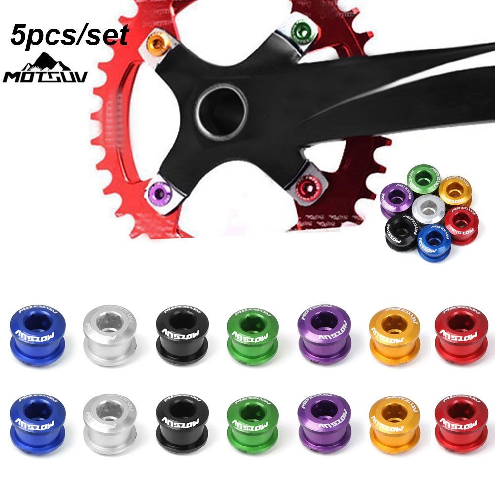 5Pcs 14 Colors Road Bike Accessories MTB Bicycle Chainwheel Screws Cycling Crankset Parts Disc Screw Chainring Wheel Bolt