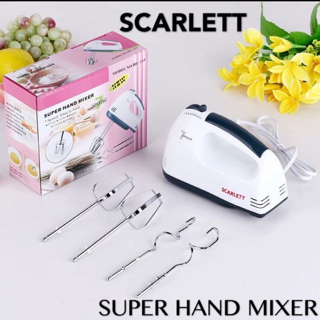Scarlett 7-Speed Super Electric Hand Mixer | Powerful & Easy Baking Mixer