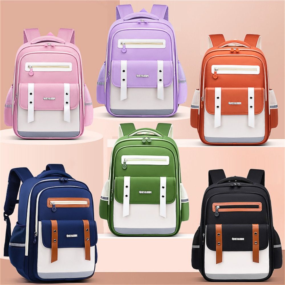 Gifts Ergonomic Kids School Bag British Style Reflective Strips Orthopedic Backpack Comfortable Spinal Protection Computer Shoulder Bag Children