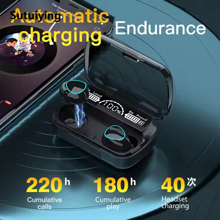 Sutuiying New Arrival M10 Earphone Wireless Headset High Quality Perfect 2025 New Sound Earbuds Sports Game Music BT Headphone with Power Bank