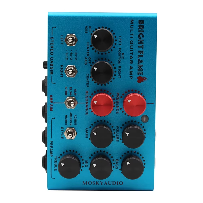 ARELENE Audio Multi Guitar Amp Simulator Pedal Stereo Cabinet Sim Box Preamp DI Box Effect Pedal