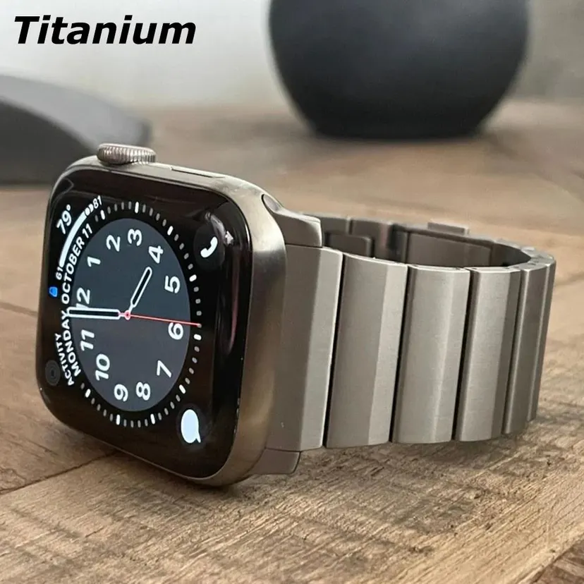 HOT Luxury Titanium Band For Apple Watch Ultra 49mm 45 41 44 38 40 42MM Men Business Strap For iWatch Series 10 9 8 7 6SE5 4Bracelet