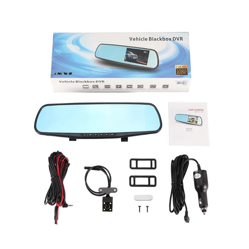 Rear View Mirror Driving Recorder High Definition Night Vision Double Lens Reverse Image Stop Monitoring