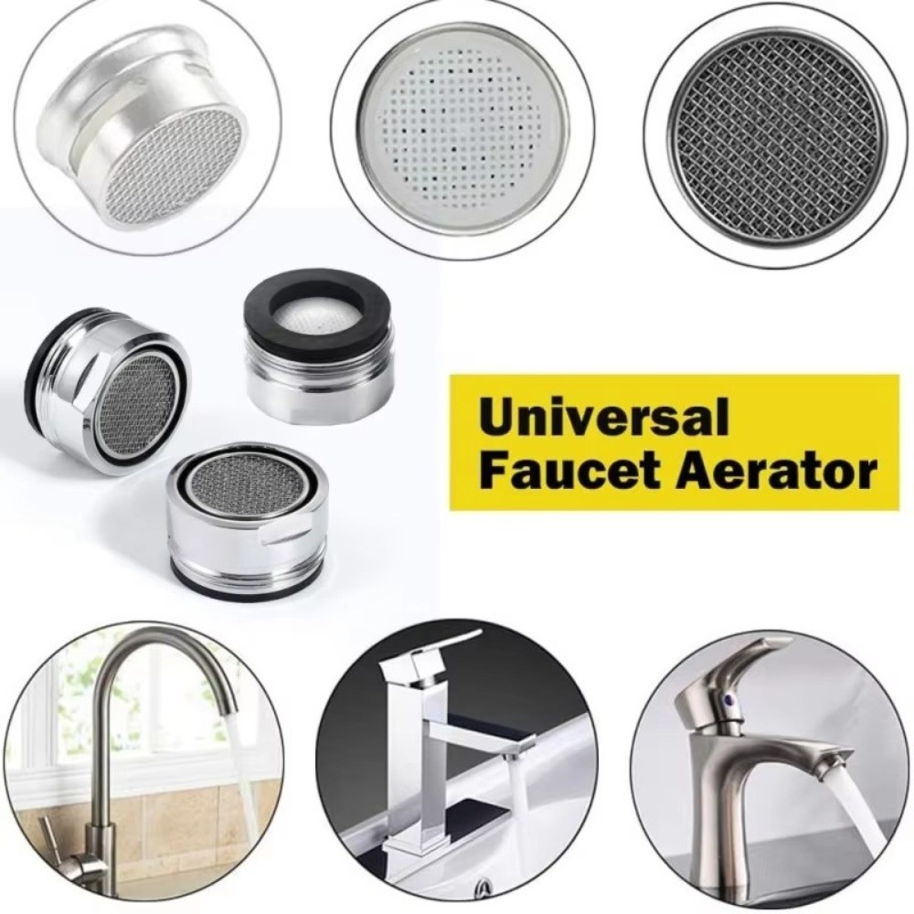 New Brass Water Saving Faucet Replaceable Filter Nozzle Tap Aerator Filter Mouth 24mm Thread Water Purifier Kitchen