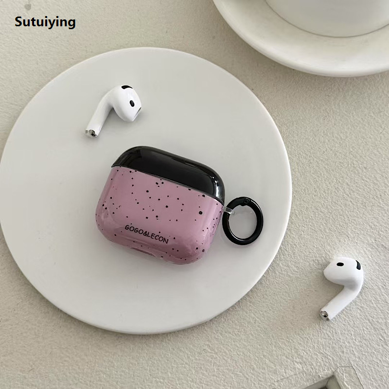 Sutuiying Instagram Retro Purple Splash Ink Suitable For Airpods 1 2 3 4 Generation New style Wireless Bluetooth Earphones Anti Drop Protective Cove