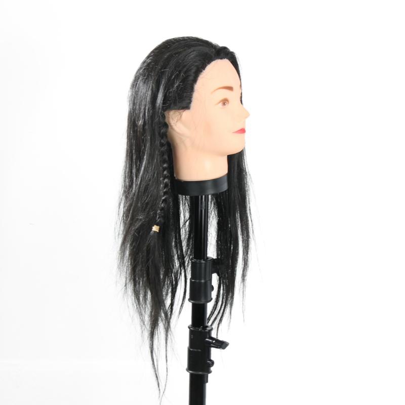 OUMERY 40cm Mannequin Long Black Hair Wigs Styling Training Practice Hairdressing Dolls Manikin Wig Dummy Cosmetology Model