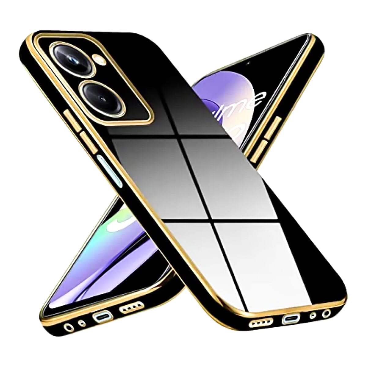 6D Chrome Silicon Cover for realme 10 Pro Plus