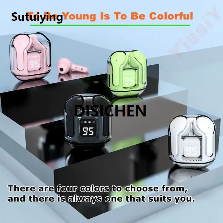 DISICHEN Air 31 TWS Transparent Earbuds BT 5.3 Stereo Sound LED Display Hot Selling Waterproof Gaming Music Headset Wireless Earphones Air31 Original