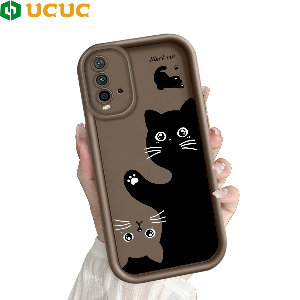 UCUC for Redmi 12 Back Cover Solid Color Ladder Camera Soft Rubber Protection Phone Case