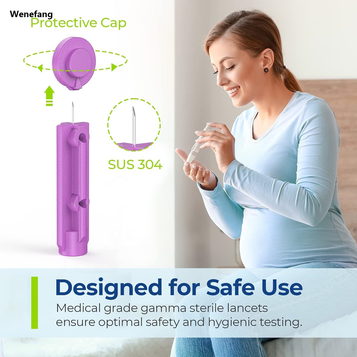 Wenefang 50/150/200 Pcs Lancets for Diabetes Testing, 30 Gauge Blood 2025 New Sugar Lancets, Diabetic Lancets for Lancing Device