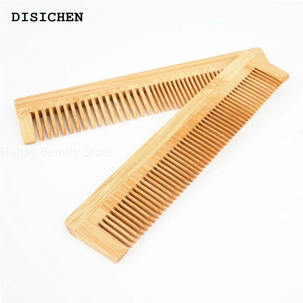 DISICHEN New style 1Pcs Wood Comb Carved Painted Anti-Static Natural Head Massage Comb Handmade Wooden Hair Comb Hair Styling Tools for Gift