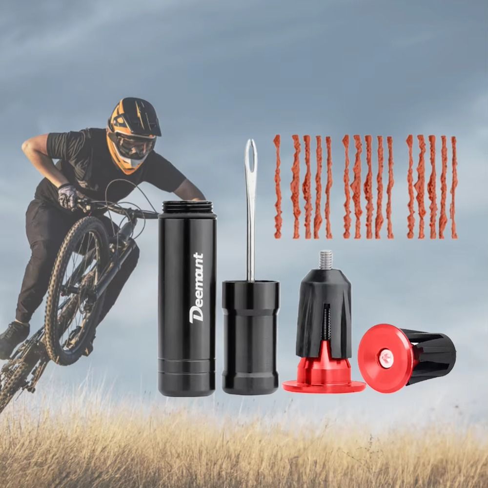 Sealant Rubber Stripe High Viscosity Bike Tire Repair Strips Waterproof with Handlebar Plug Tubeless Maintain Tool Emergency Lightweight Tire Burst Rubber Plug Road Bike