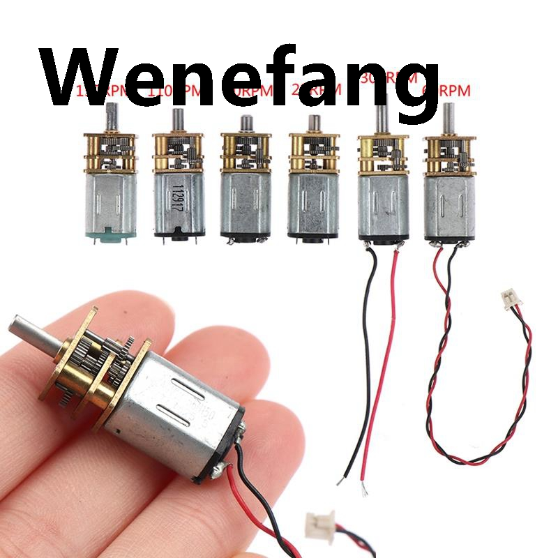 Wenefang 1Pcs DC 5V Micro N20 Gear Motor 40/60/28/150/300/110 RPM Slow Speed 2025 New Metal Gearbox Reducer Electric Motor DIY Toy Accessories