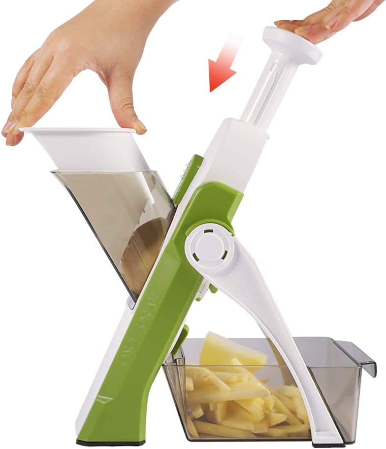Manual Vegetable Slicer Cutter Adjustable Mandoline Slicer Dicer with Stainless Steel Blade