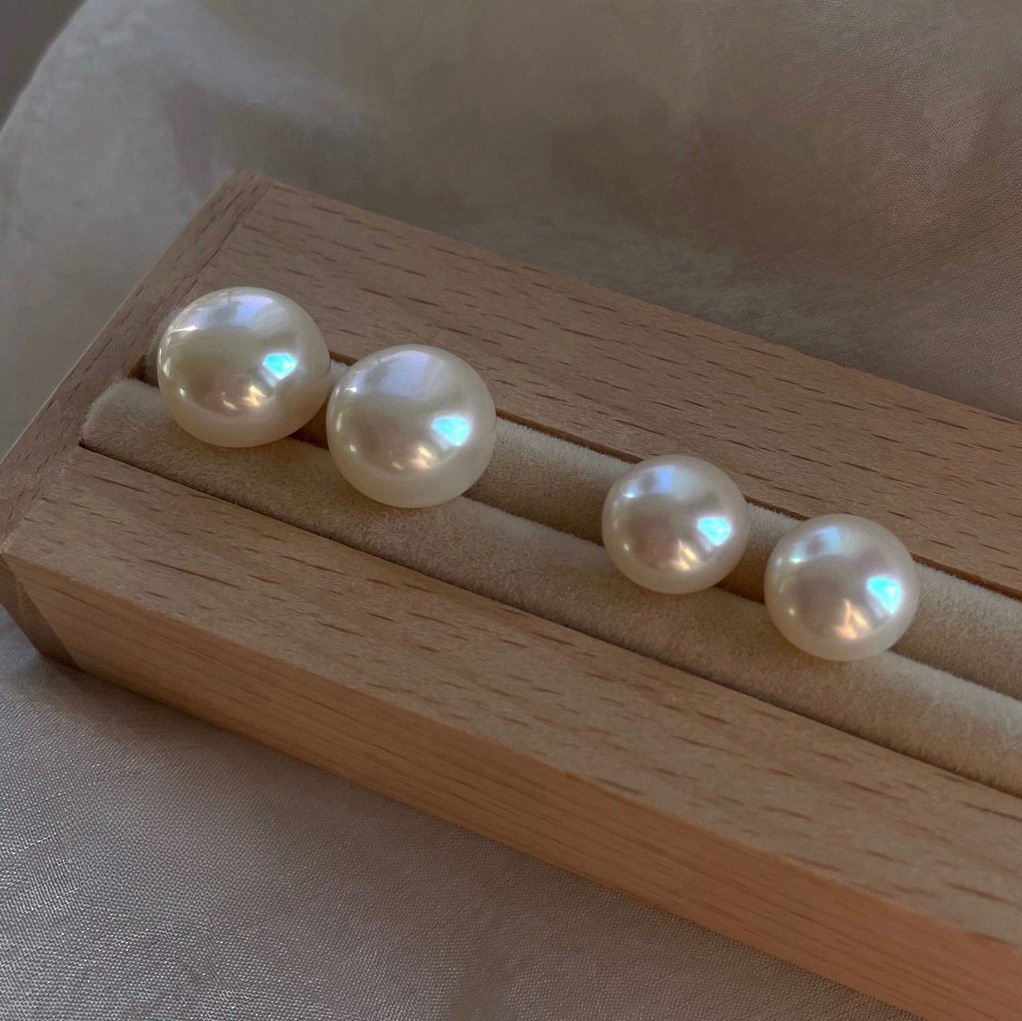 【Trendy designs】Natural Freshwater Pearl Women's Simple Niche Design Raising Ear Earrings Earrings Advanced Mini Ear Jewelry