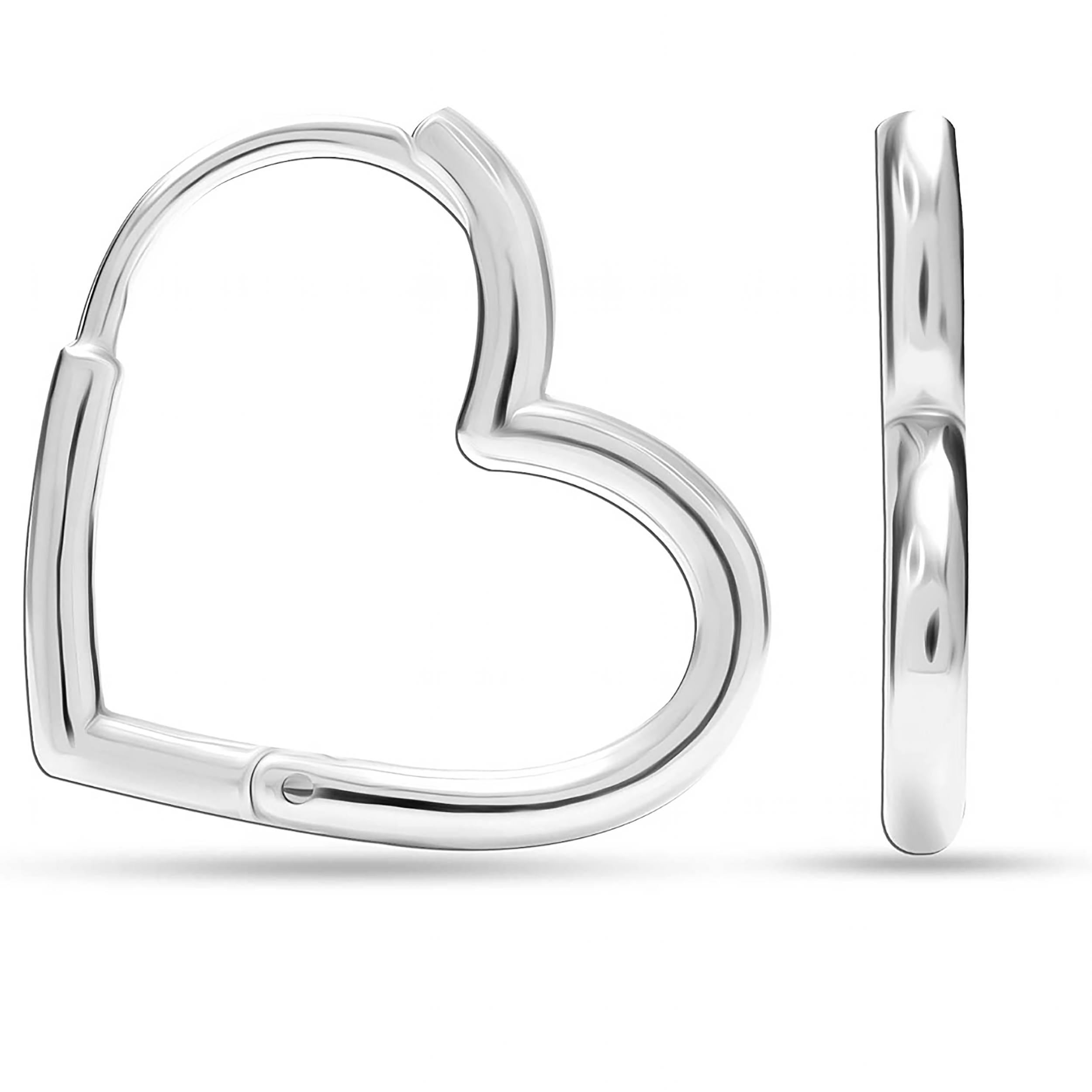 New Stylish Sterling Silver Round Shaped Julie Hoop Earrings (1 pair)