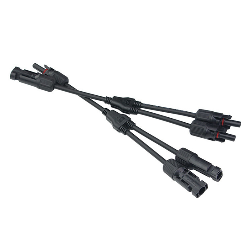 For Solar Panel Connector Y-Type 3-Way Connector Solar Panel Parallel Connection Waterproof Connector 2 to 1 Connector, Easy to Use