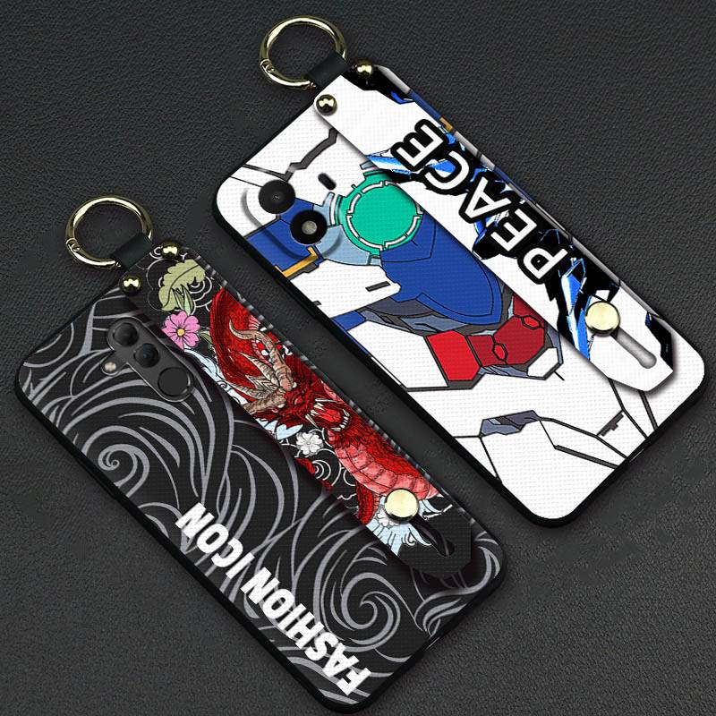 Back Cover Wristband Phone Case For TCL K70 SE Graffiti Phone Holder Waterproof Fashion Design Shockproof Personality