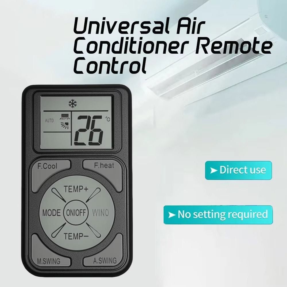 New Plastic Air Conditioner Remote Control Mini Black Any Brand Model Remote Control Panel Green Air Conditioning Accessories Universal