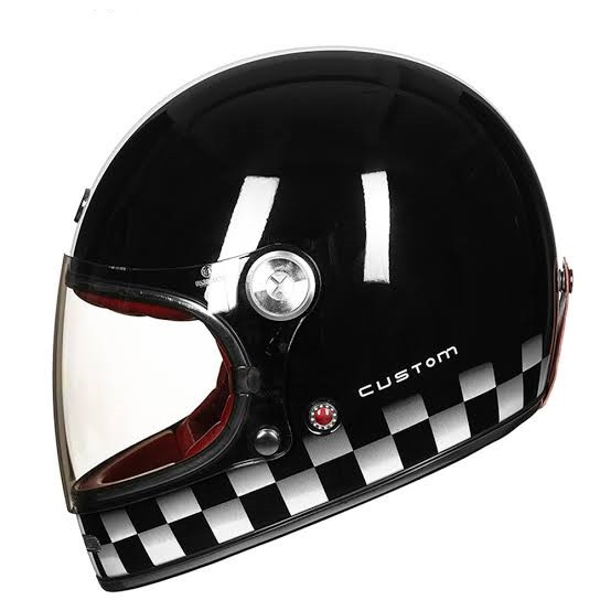 Beon Vintage Fully Covered Black Full Face Helmet