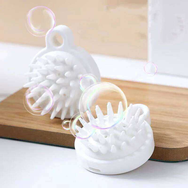 1pc/ silicone massage shampoo brush, handheld shower scalp scrub, soft bristles, easy to hold, durable material, home SP