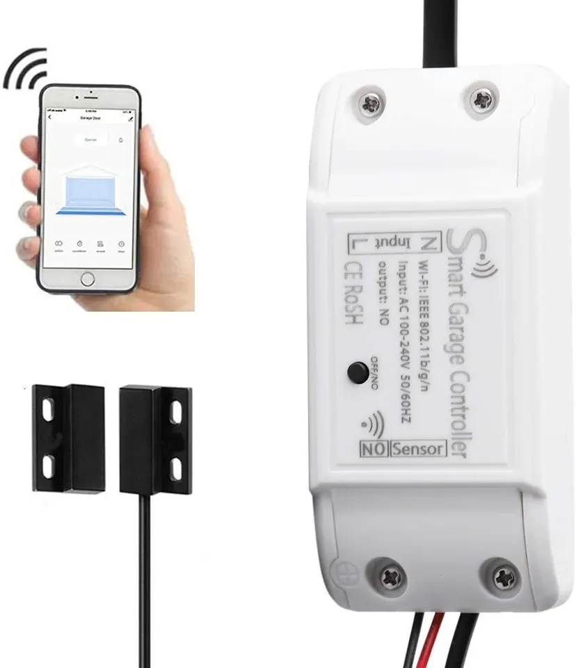 Tuya WIFI Garage Door Opener 220V Wireless Wifi Smart Garage Door Opener Works With Alexa/Google Home