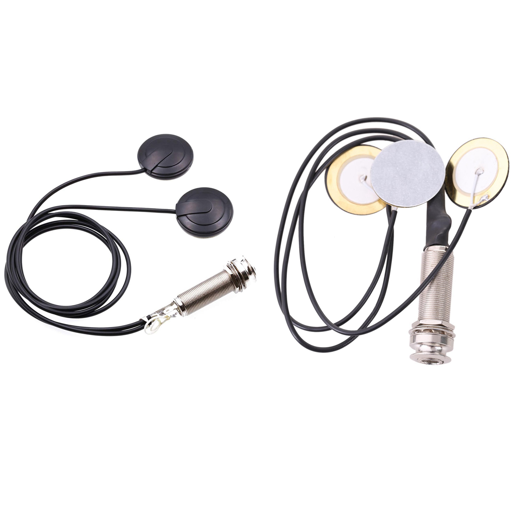NAMUNY Piezo Contact Microphone 3 Transducer Pickups & 21-INCHES Wire Length 1/4 Inch Output Jack 2 in 1 Piezo Pickup Disc